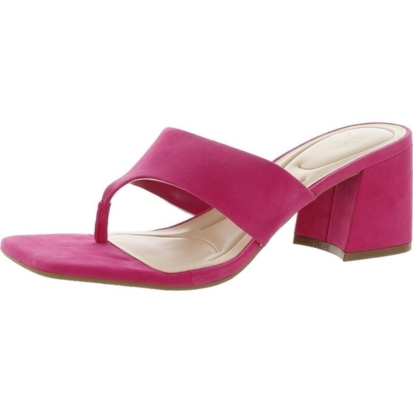 NINE WEST Womens Pink Shock Comfort Breathable Non-Slip Gelina Square Toe Block - Picture 11 of 12